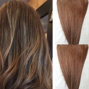 20″ Machine Weft Hair Weave, Sew In,100 grams,100% Human Hair Extensions # 6